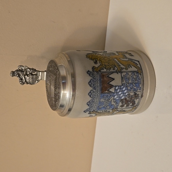 Vintage Merklebach stoneware Stein with pewter lid Munchen - Picture 2 of 12